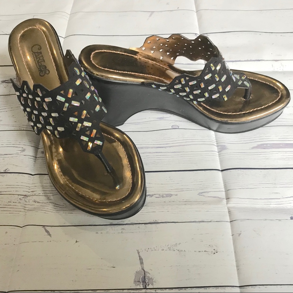 EUC! Carlos Santana Wedge Sandals